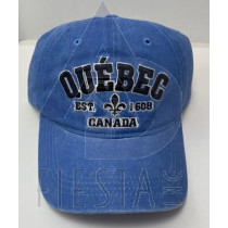 QUEBEC CAP BLUE WITH 3D "QUEBEC" AND OTHER WORDING