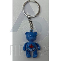 VANCOUVER LIGHT BLUE TEDDY BEAR WITH MOVABLE ARMS & LEGS KEY CHAIN