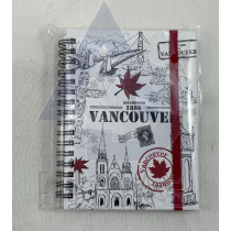 VANCOUVER NOTE BOOK WITH ASSORTED ICONS WITH SPIRAL 10.5 CM X 14.8 CM