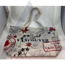 VANCOUVER TOTE BAG WITH ROPE HANDLE WITH ICONS