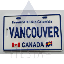VANCOUVER LICENSE PLATE LUGGAGE TAG STYLE #1