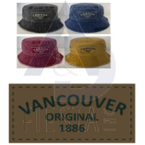 VANCOUVER BUCKET HAT WITH PATCH ASSORTED COLORS