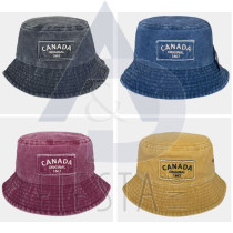 CANADA BUCKET HAT WITH PATCH 4 ASSORTED COLORS
