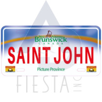 SAINT JOHN NEW BRUNSWICK BIKE LISENCE PLATE 20.4X10.2 CM