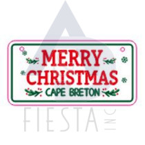 MERRY CHRISTMAS METAL HANGING SIGN WITH JUTE ROPE 5X10 CM-CAPE BRETON