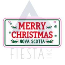 MERRY CHRISTMAS METAL HANGING SIGN WITH JUTE ROPE 5X10 CM-NOVA SCOTIA