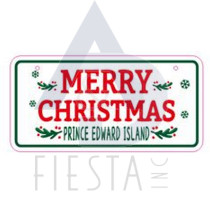 MERRY CHRISTMAS METAL HANGING SIGN WITH JUTE ROPE 5X10 CM-PRINCE EDWARD ISLAND