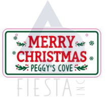 MERRY CHRISTMAS METAL HANGING SIGN WITH JUTE ROPE 5X10 CM-PEGGY'S COVE