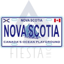 NOVA SCOTIA BIKE SIZE 20.4X10.2 CM LICENSE PLATE WITH "NOVA SCOTIA" 