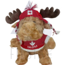 HALIFAX, N.S. PLUSH 8" MOOSE IN SWEATER