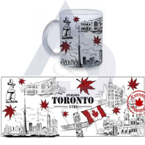 TORONTO FROSTED MUG WITH ICONS
