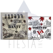 TORONTO MAGENETIC NOTE BOOK WITH ASSORTED ICONS WITH SPIRAL 6 CM X 6 CM