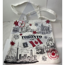 TORONTO CANVAS SHOPPING BAG WITH ICONS