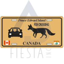 PRINCE EDWARD ISLAND LICENSE PLATE FOX AND CAR 10X5 MAGNET