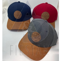 CANADA CAP WITH ROUND PATCH AND METAL CLOSURE ASSORTED COLORS